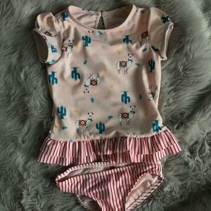 Roxy Girl two-piece alpaca swimsuit, size 4
